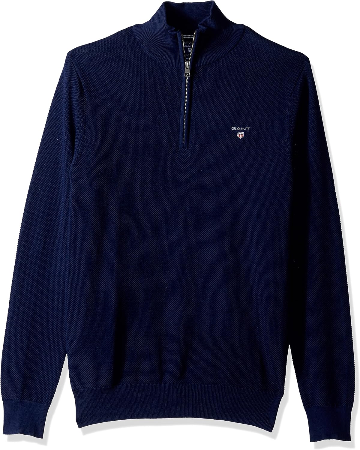 GANT Cotton Pique Half Zip Sweater