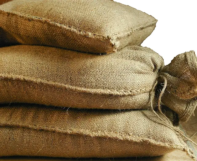 Sacchi di iuta per sabbia, 20 kg, confezione da 10 pezzi