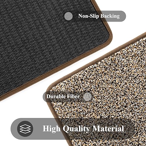 Miniatura 3 de HEBE Tapete para interiores de 36 x 59 pulgadas, tapete para puerta delantera de gran tamaño para entrada, antideslizante, absorbente, para atrapar