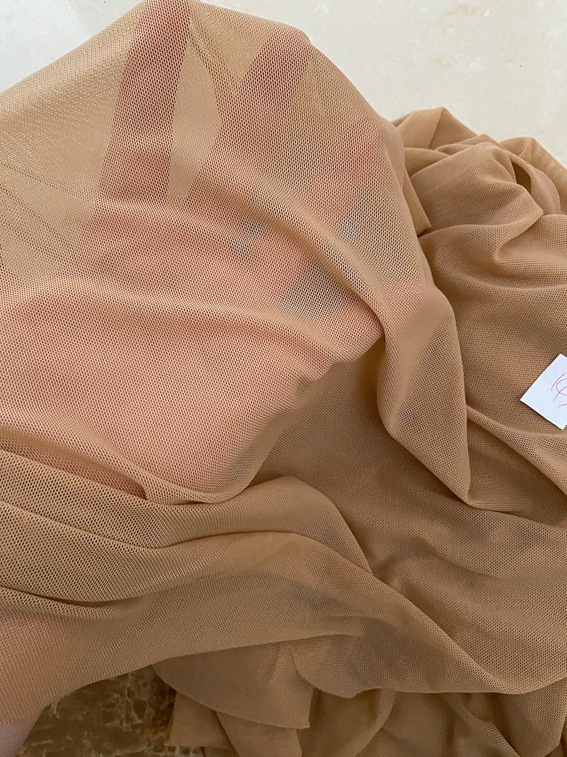 Tulle,Power Mesh,mesh Fabric, Skin Nude Fabric, Soft Touch Stretch Tulle 3 Yards M2 (Skin Nude)