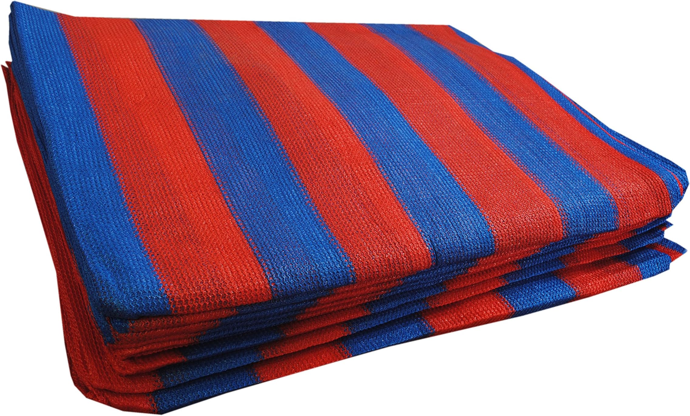 NMK Nets Red Blue Garden Fencing Shade Net 75% 2.5M x 5M (8ft x 16ft) 12.5 Square Meter for Garden Home Farm and Other Multipurpose