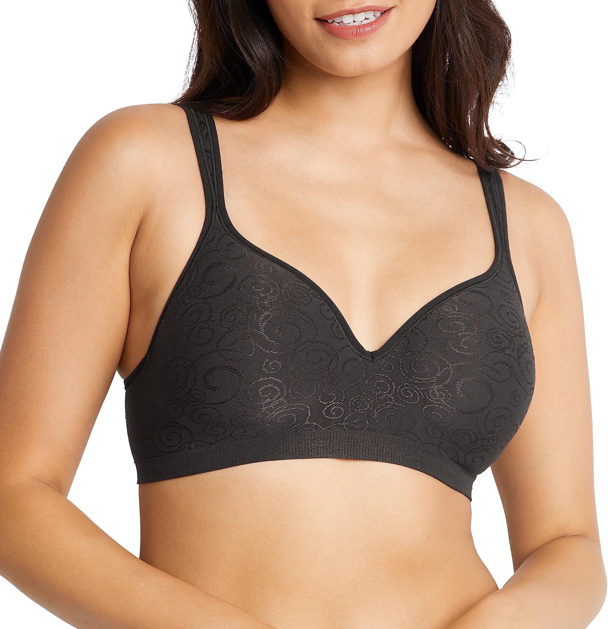 Women's Wireless Bra DF3463, Comfort Revolution Full-Coverage Bras for Women, Moisture-Wicking, Wirefree
