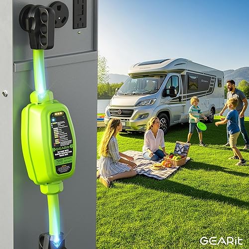 Miniatura 8 de GEARit Protector de Sobretensiones para RV de 50 Amperios (Wi-Fi con aplicación) Monitor en Tiempo Real - Enchufe, Entradas, Receptáculos - Protege