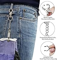 Vista 3 de MELOTOUGH Pinza de guante de metal para guantes de trabajo, clips de guantes de acero resistente para tácticas, esquí, campamento, actividades al