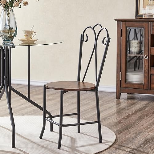 Miniatura 5 de Juego de mesa de comedor de cristal de 5 piezas, juego de mesa de comedor redonda para 4 personas con sillas. Mesa redonda de vidrio templado para