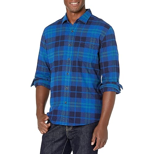 Amazon Essentials Men's Long-Sleeve Flannel Shirt - Discontinued Colors