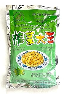 榨菜大王 Zhacai Preserved Mustard Vegetable Strips 100g (Original, 10 Packs)