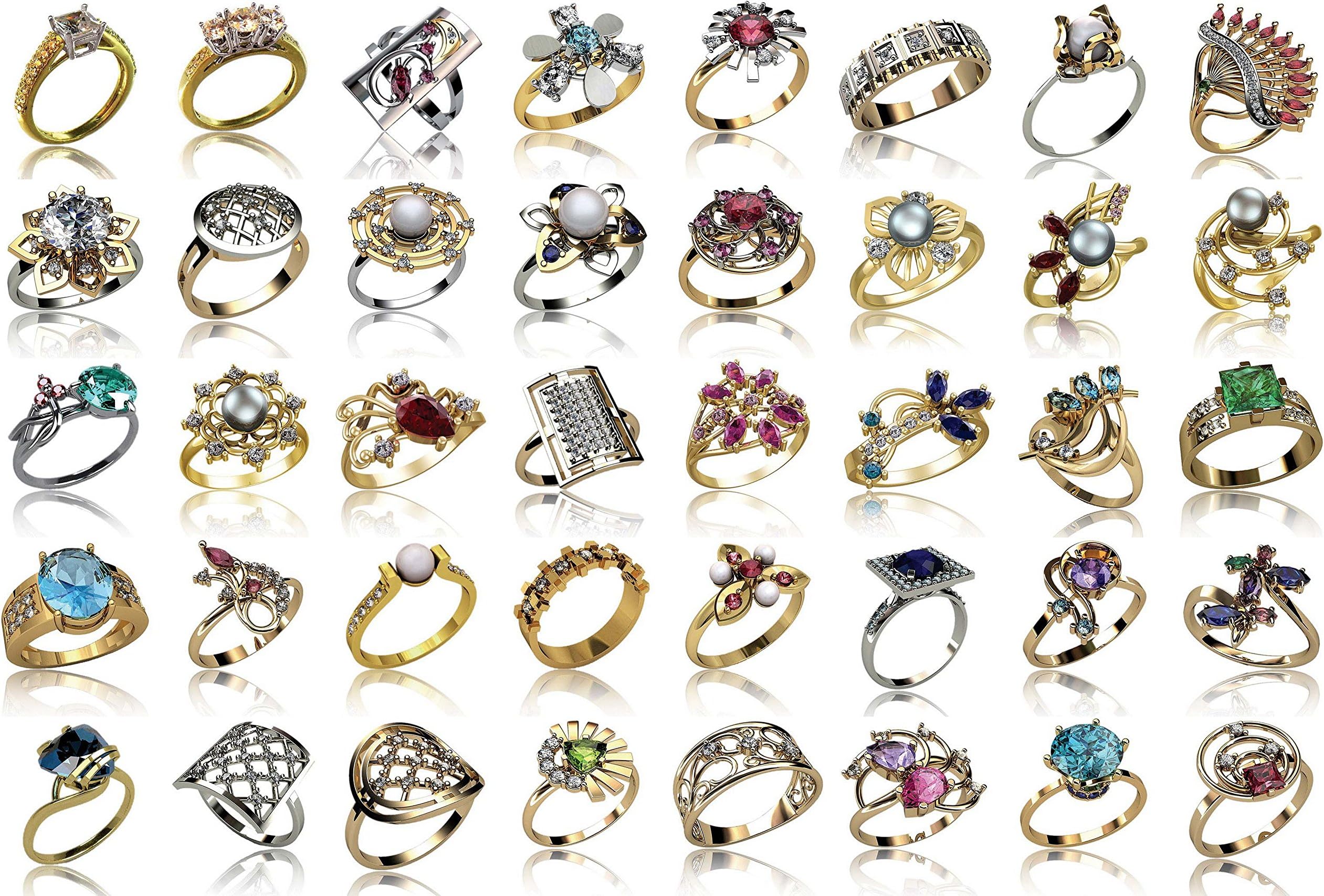 #w1_ Set of 40 pcs ring wax patterns for lost wax casting