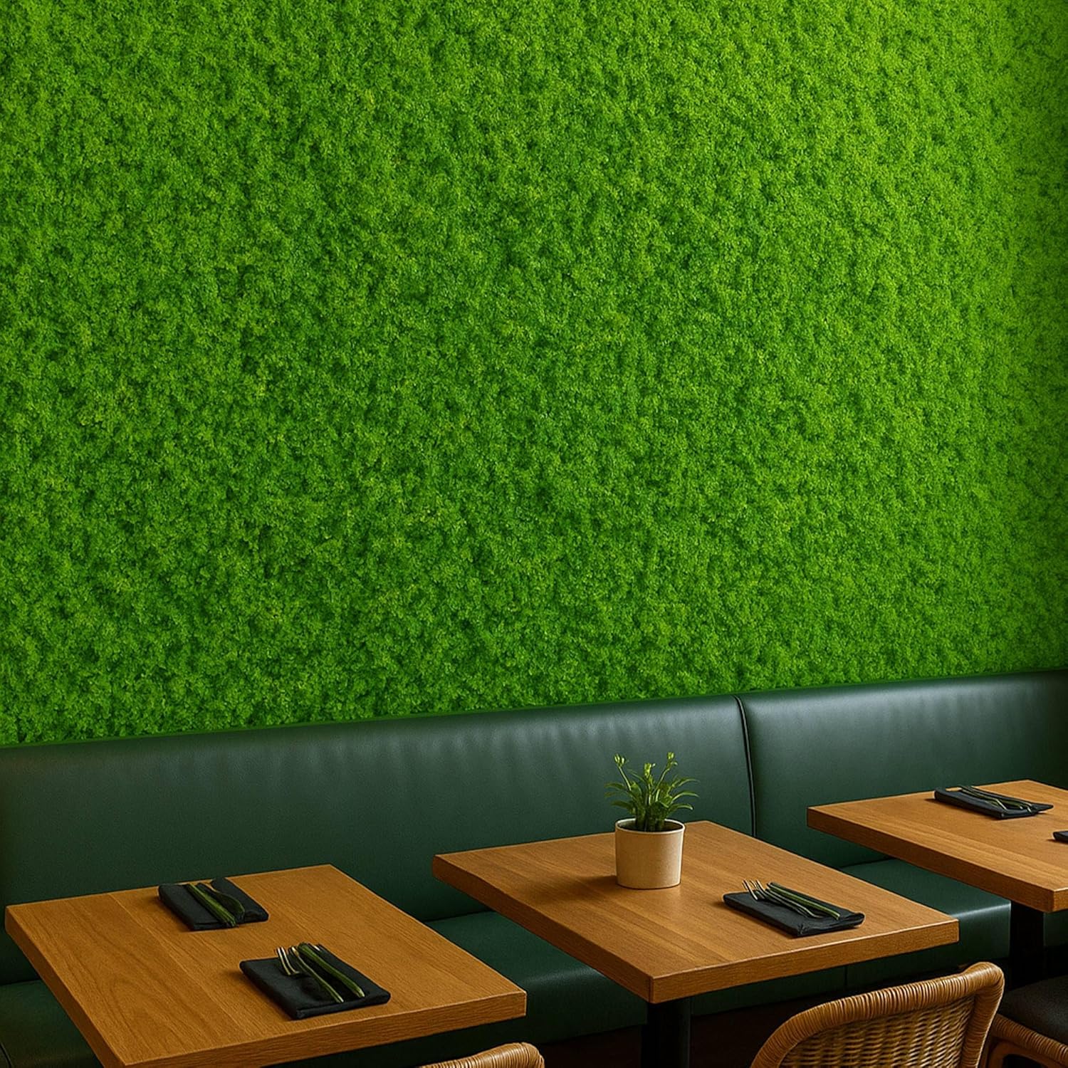 Well Home Artificial Vertical Garden Hedge Panel 100x100cm Indoor Outdoor Decoration Lush Realistic Green