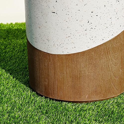 Miniatura 9 de Giltzhome Taburete decorativo de jardín de 17.25 pulgadas de alto, mesa decorativa de terrazo sintético, mesa decorativa para jardín, patio, césped,