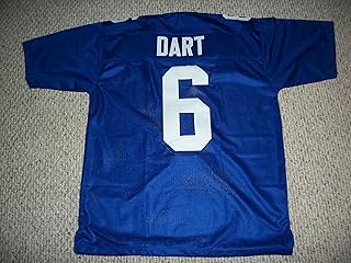 Jaxson Dart Jersey #6 New York Custom Stitched Current Style Blue Football Various Sizes New No Brand/Logos Size XL