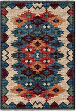 Anti-alerjik y kanabilir kaymaz  nil hal  kilim kendinden sa akl  eskitme, modern desen oturma odas , salon,  ocuk odas , mutfak, koridor hal s , yolluk Renkli, 120 x 180 cm