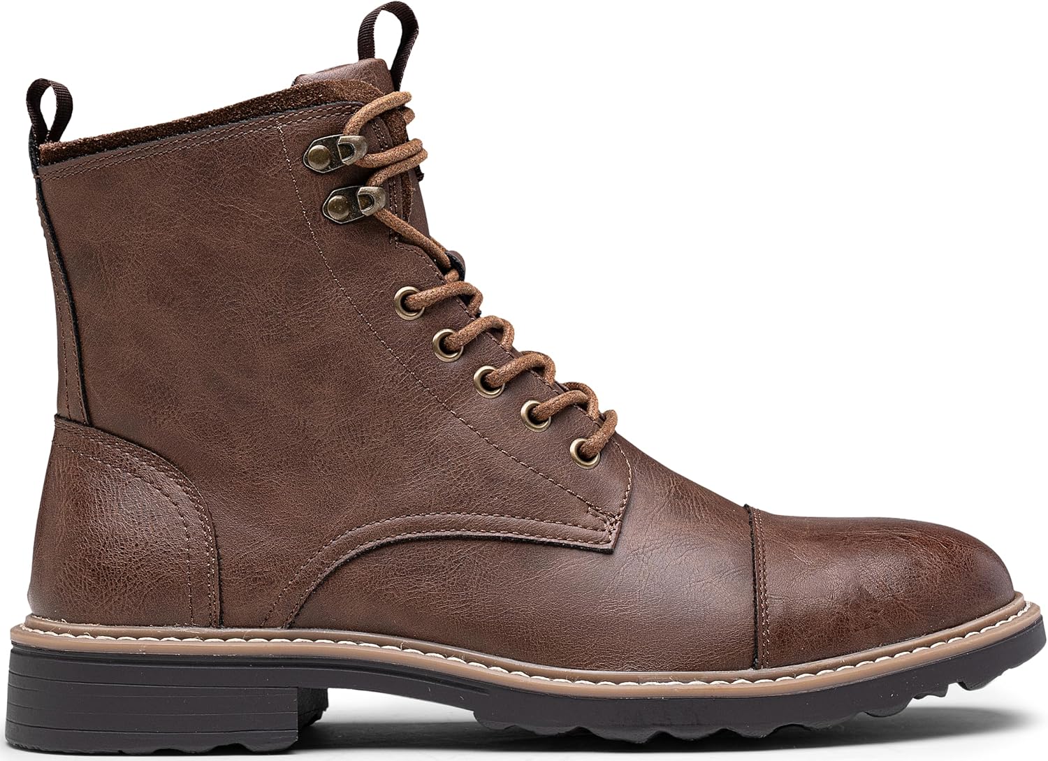 Vostey Mens Boots Motorcycle Casual Boots for Men Zipper Fashion Chukka Boots Mens - Image 3