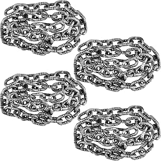 Haconba 4 Pieces 6 Feet Halloween Chains Plastic Chains Props Decoration Prison Chain for Halloween Party Decoration Cosplay Accessories