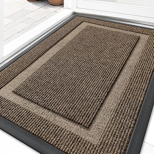 OLANLY Front Door Mat Indoor Outdoor Entrance, Waterproof All-Season, All-Weather