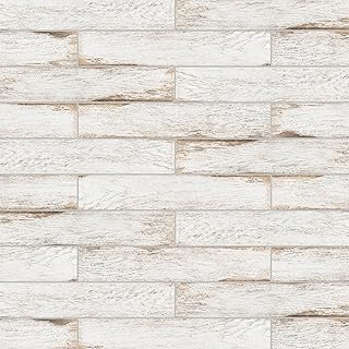 Merola Tile Bora White 3-1/8" x 17-1/2" Porcelain Floor and Wall Tile