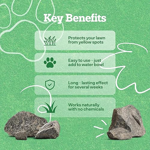 Miniatura 3 de Rocas para perros para prevenir marcas de quemaduras del césped en un suministro de 2meses