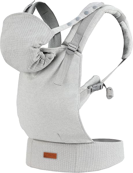 MoMi COLLET Porte-bébé pour enfants de 3 à 48 mois (poids 4 à 20 kg), 2 positions de portage avec 6 points de réglage, avec capuche et appui-tête pour enfant - 3
