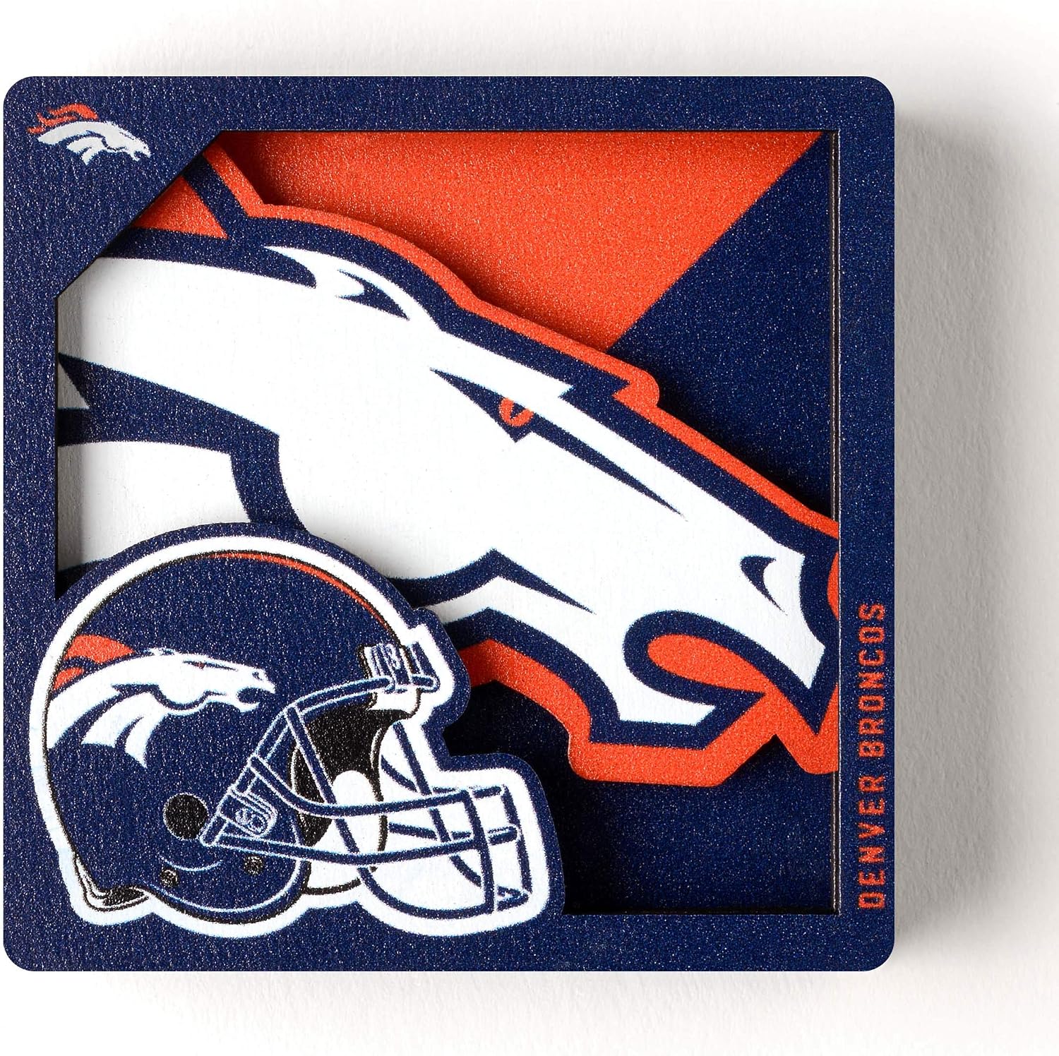 YouTheFan NFL Denver Broncos 3D Logo Series Magnets