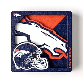 YouTheFan NFL Denver Broncos 3D Logo Series Magnets
