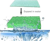 Vista 3 de Paquete de 36 esponjas de celulosa comprimida emergentes, esponja de cocina resistente, limpia y resistente sin rayones, ecológicas, reutilizables
