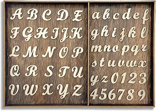 Cregugua 552PCS 0.75 Inch Mini Unfinished Wooden Letters Numbers Uppercase Lowercase Blank Wood Cutouts for Crafts Scrapbooking