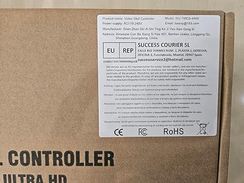 Miniatura 11 de ISEEVY Controlador de pared de video UHD 4K60 de 6 canales 2x3 3x2 UHD controlador de pared de TV 4K para 6 pantallas de empalme de TV, compatible