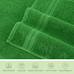 Elegant Comfort Luxury 6-Piece Towel Set, Premium Soft 100% Turkish Cotton, Three Line Popcorn Design 2 Bath Towels, 2 Hand Towels and 2 Washcloths Towel Set- Quick-Drying and Absorbent, Emerald Green