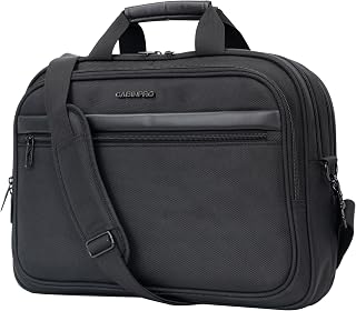 Cabinpro Premium Laptop Bag 15.6-inch Water Resistant Shoulder Computer Bag with Adjustable Shoulder Strap for Men and Women, CP013 (Black)