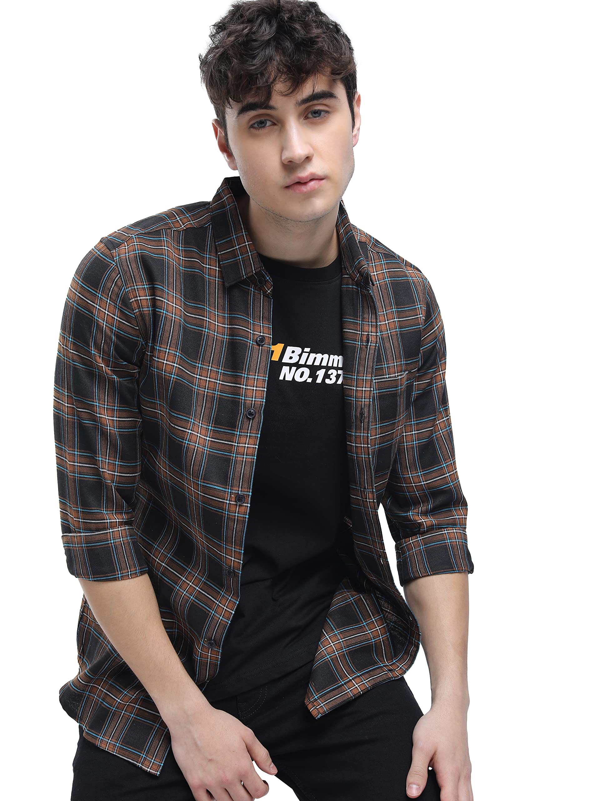 KETCH Men's Polyester Slim Fit Shirt