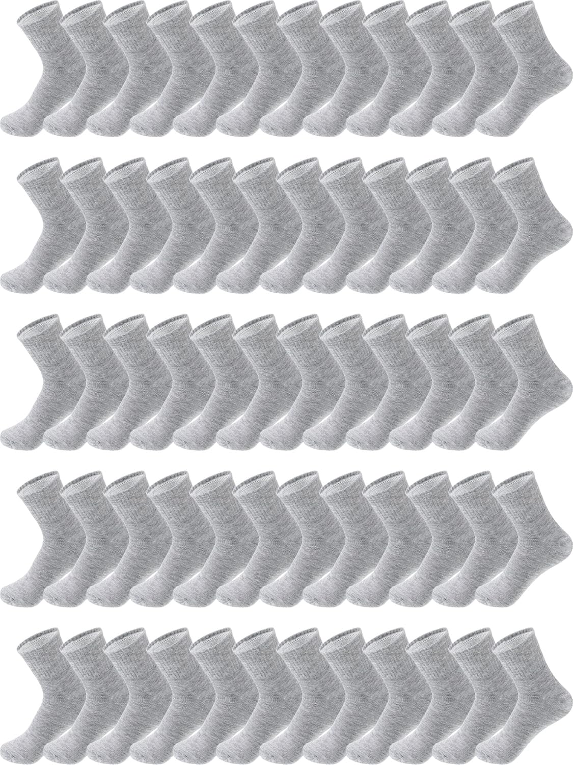 Tarpop 150 Pairs Mens Socks in Bulk Pack Unisex Socks Adult for Homeless Sports Ankle Moisture Wicking for Men Women