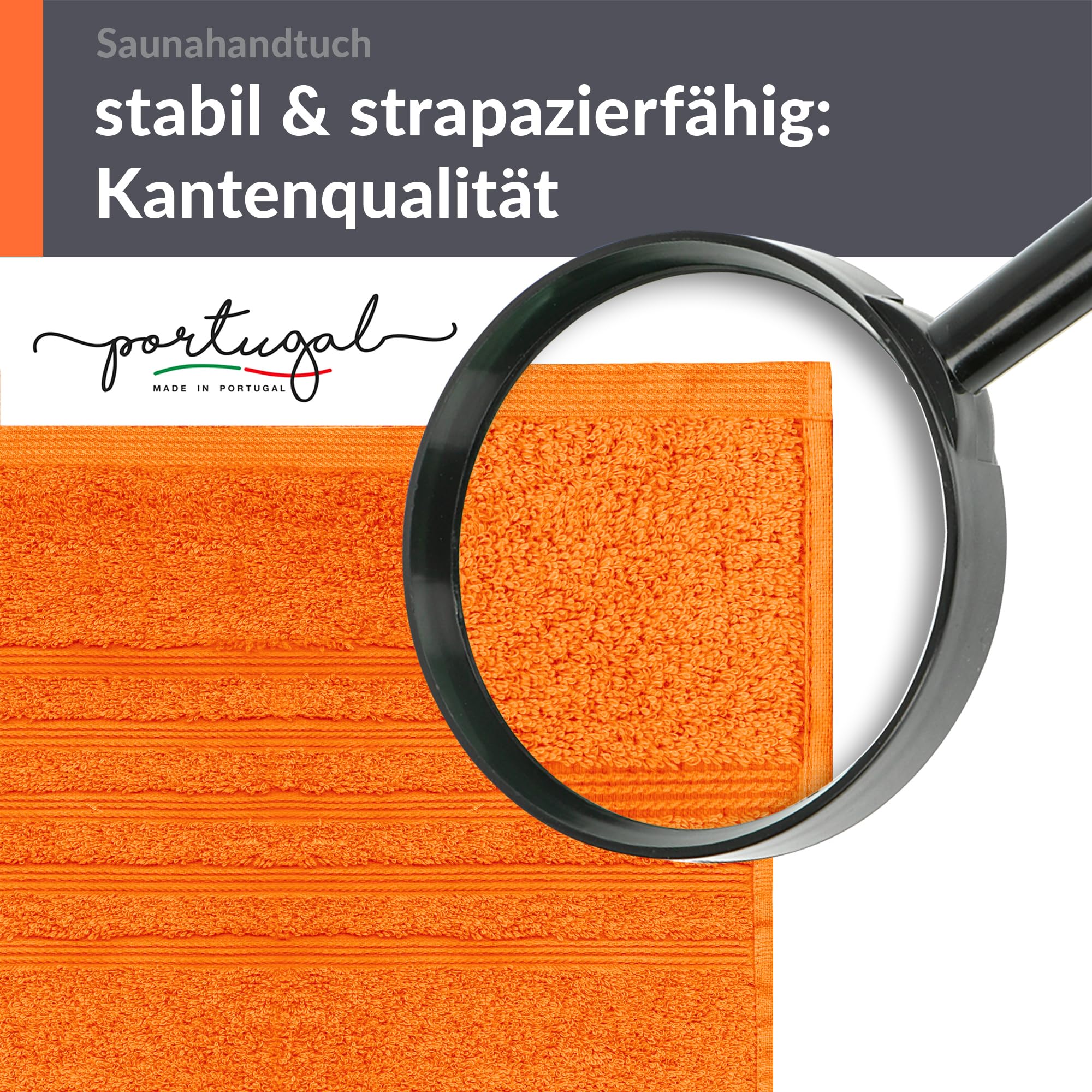 Lashuma Serviette XXL 85x200 cm, Drap de Bain Clémentines - Orange, London Serviette de Sauna