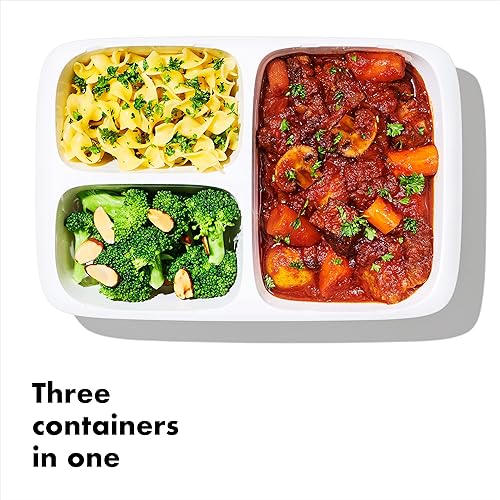 Miniatura 2 de OXO Good Grips Prep & Go - Contenedor dividido a prueba de derrames de 4.1 tazas