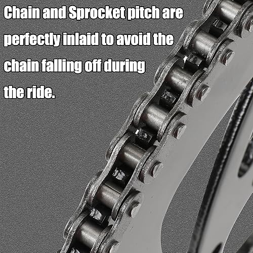 Miniatura 3 de YOXUFA Disyuntor de cadena de 35 cadenas de 140 eslabones para Predator 212cc 79cc 97cc 100cc Coleman CT100U CC100X Baja Doodle Bug DB30 Motovox