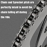 Vista 3 de YOXUFA Cadena #35 para Mini Bike Coleman CT100U CC100X Baja Doodle Bug DB30 Motovox MBX10 MBX11 Mega Moto MM-B80 105cc Predator 79cc 97cc 100cc