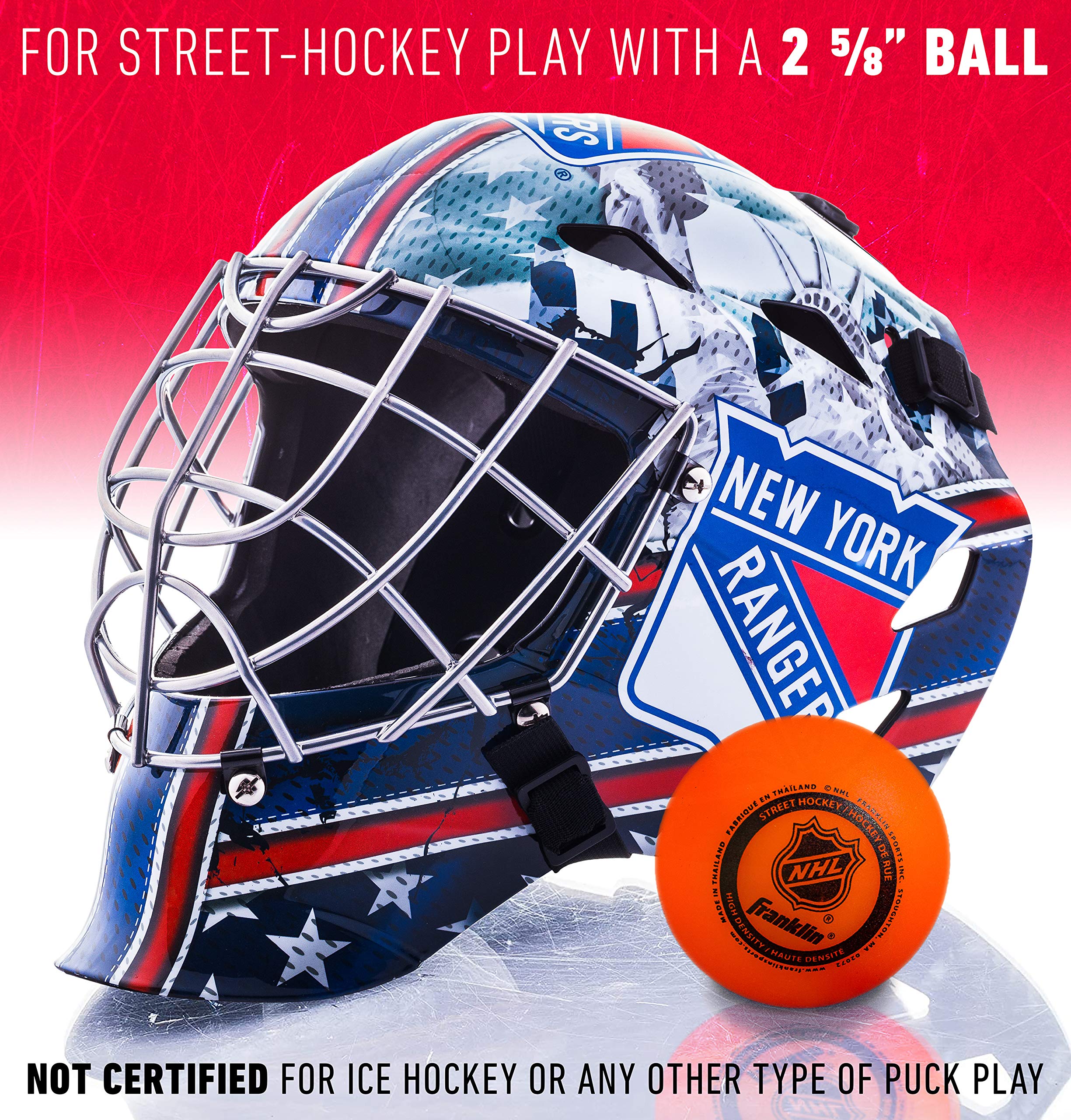 Franklin Sports Team lizenzierte NHL Hockeytorwart-Gesichtsmaske – Torwartmaske für Kinder Street Hockey – Jugendliche NHL Team Street Hockey Masken