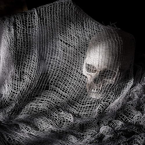 Miniatura 6 de Boao 3 piezas de tela espeluznante de Halloween, tela aterradora, entradas, gasa espeluznante, decoración de fiesta de Halloween, 72 x 30 pulgadas