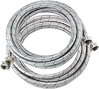 Vista 8 de 15 FT Washing Machine Hose,Long Washer Water Supply Hoses Hot And Cold Connection(2Packs),Washer Machine Hose Universal Fit for All Standard Wash