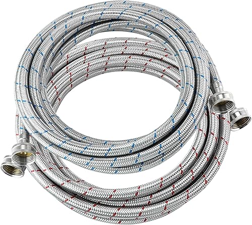Miniatura 8 de 15 FT Washing Machine Hose,Long Washer Water Supply Hoses Hot And Cold Connection(2Packs),Washer Machine Hose Universal Fit for All Standard Wash