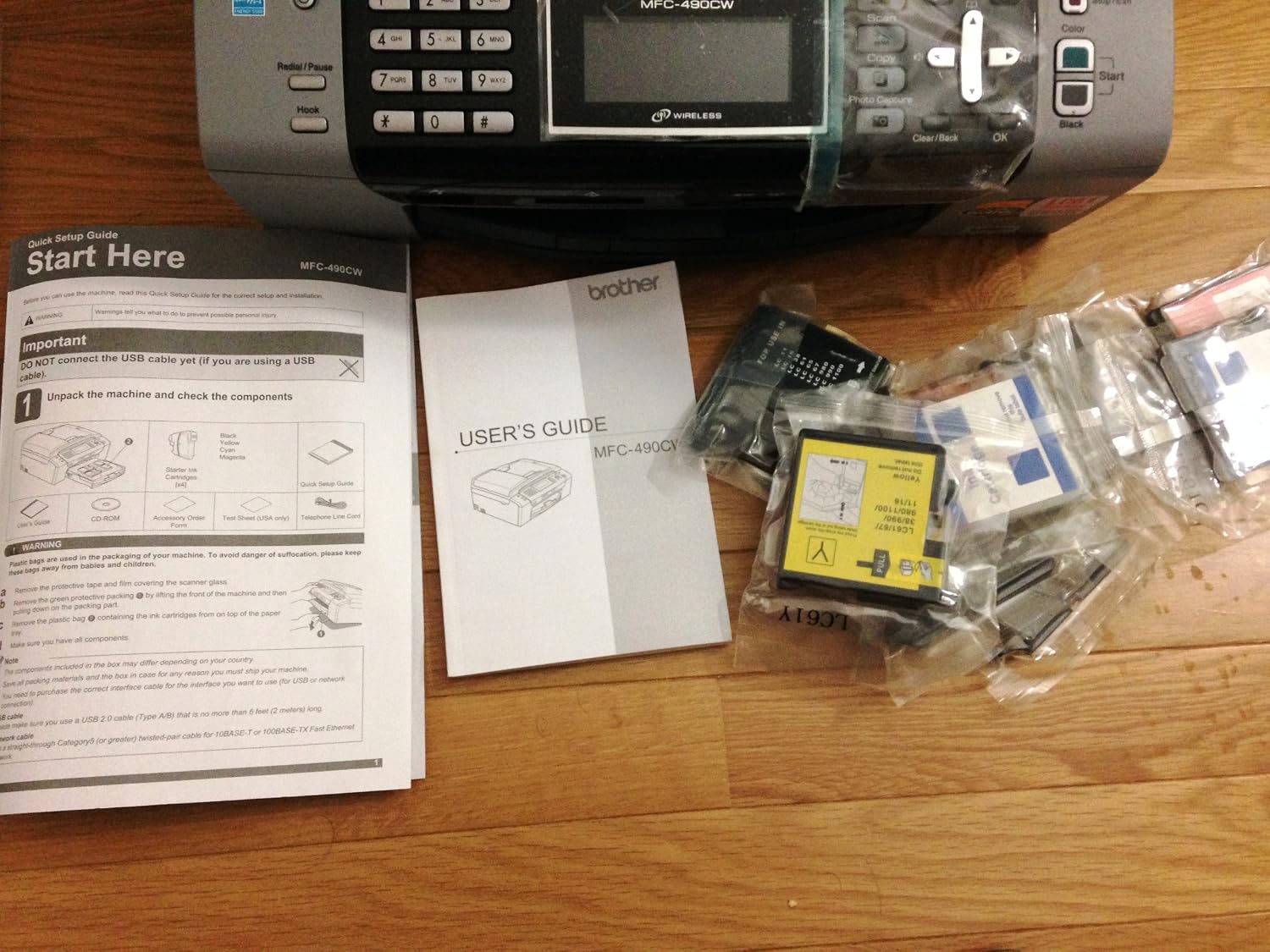 Brother MFC-490CW Color Inkjet Wireless All-in-One Printer