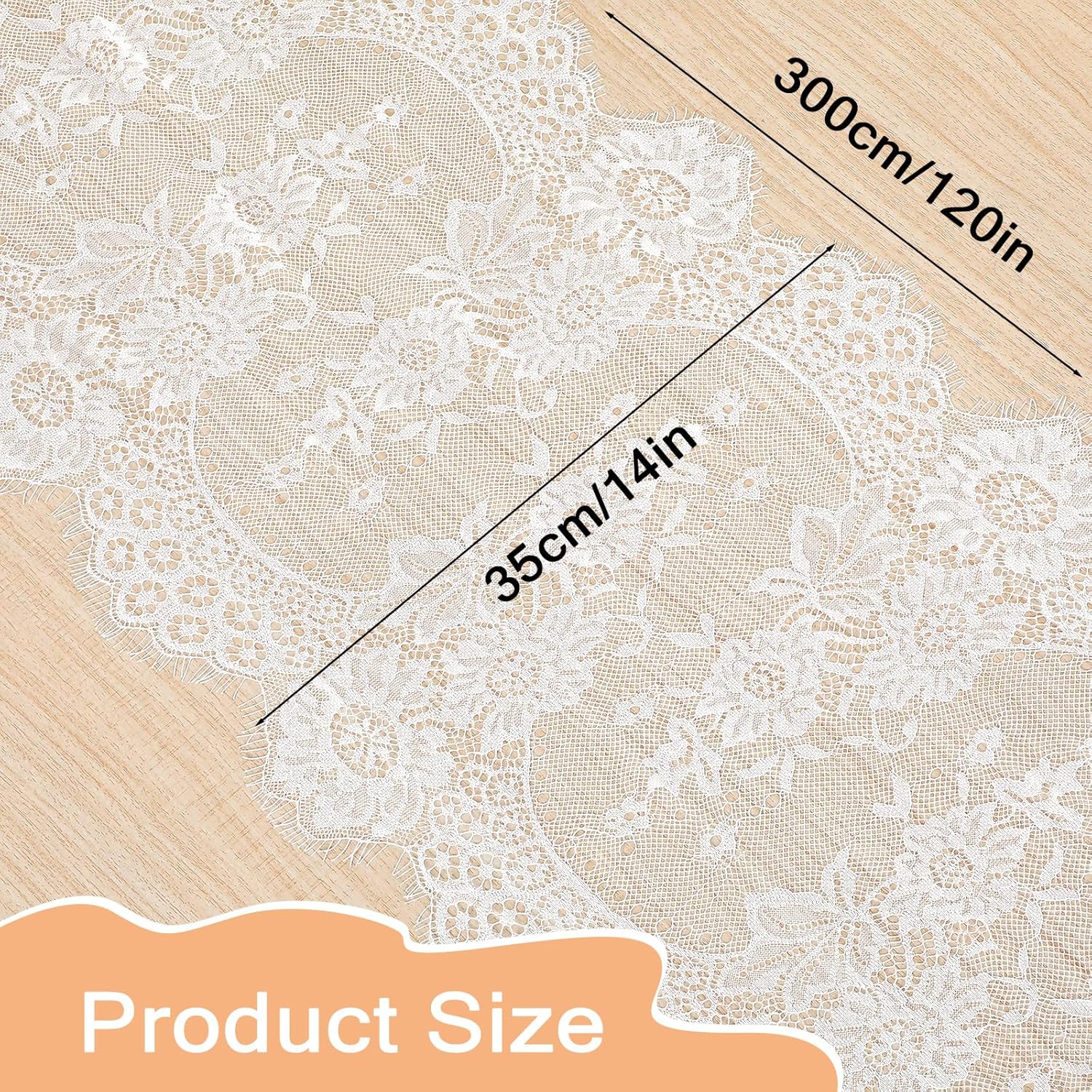 cobee 12 Pcs White Lace Table Runners, 14 x 120 Inch Rustic Embroidered Boho Table Runner Vintage Floral Wedding Decoration for Bridal Shower Vintage Party Decor