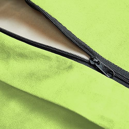 Miniatura 7 de Lumaland Lujoso puf grande de 5 pies con funda de microgamuza, ultra suave, relleno de espuma, sofá puff lavable para niños, adolescentes y adultos,