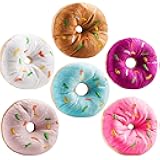 Bedwina Plush Donut Party Decorations (Pack of 6) with Colorful Sprinkles, Stuffed Pillow Toy is Great for Donut Party Favors, Birthday Party Decorations, Party Supplies, and Stocking Stuffers