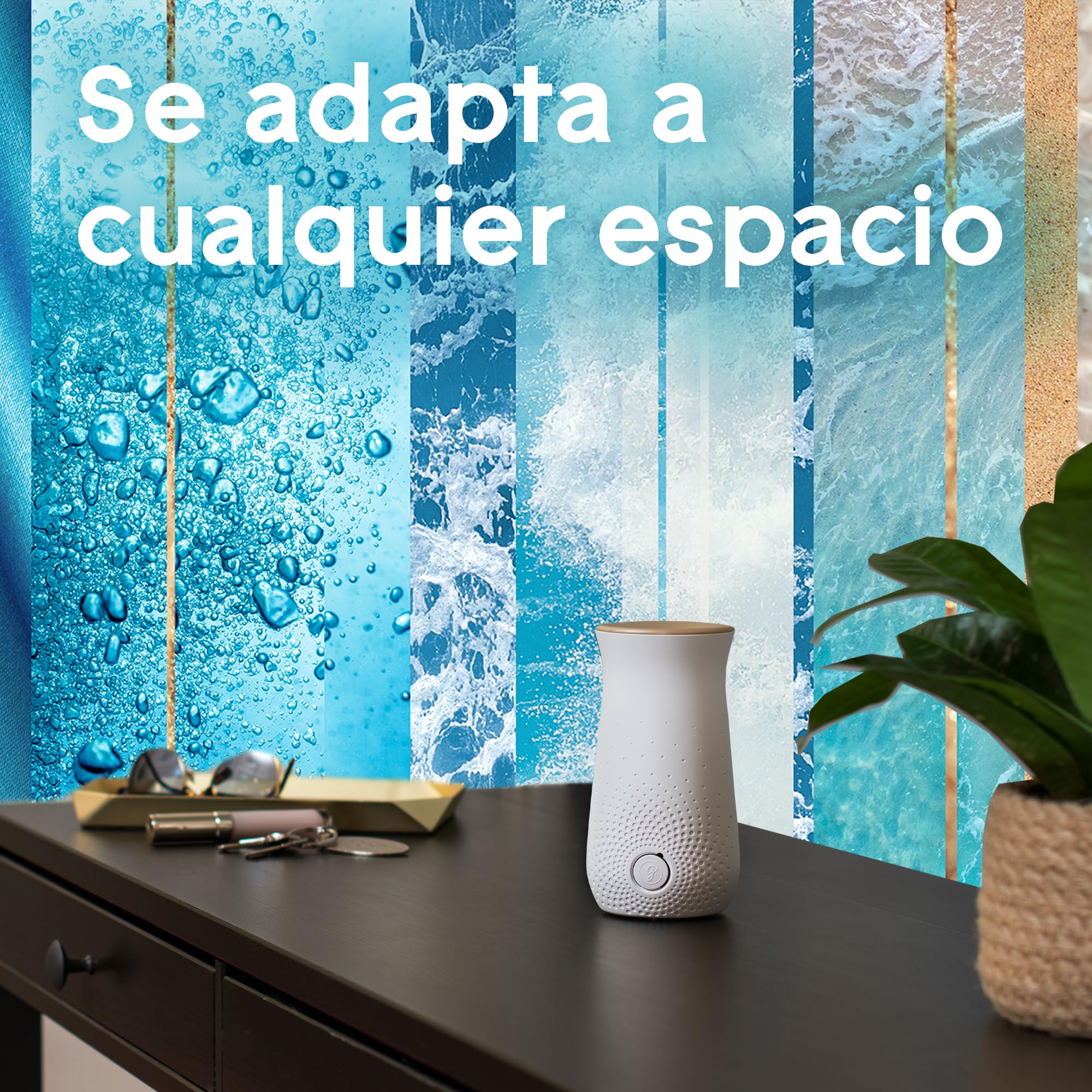 Glade Ambientador Automático Sense & Spray Clean Linen, con Sensor de Movimiento, Dura Hasta 60 Días, con Aceites Esenciales, 1 Recambio