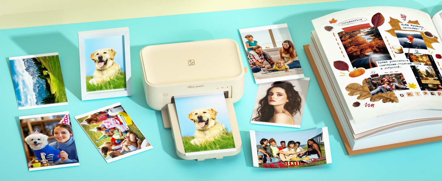 Amazon.com: 4x6 Photo Printer with 108 Sheets & 2 Ribbons