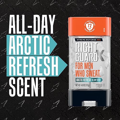 Miniatura 6 de Right Guard Xtreme Defense - Gel desodorante antitranspirante, aroma Arctic Refresh - Desodorante 5 en 1 en los que los hombres pueden confiar, gel