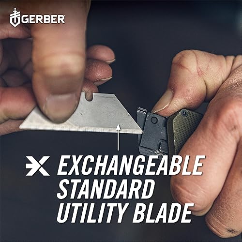 Miniatura 5 de Gerber Gear Prybrid Utility Cúter con barra de palanca, cuchillo multiherramienta de bolsillo con hoja retráctil, cuchillo para uso diario, gris