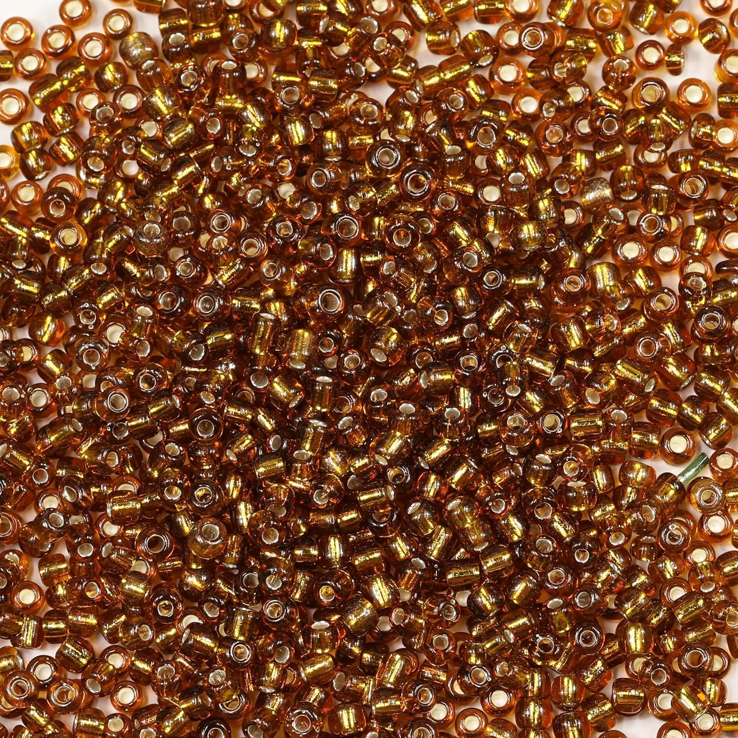 Bala&Fillic Size 12/0 Glass Seed Beads Coffee Color 2mm Transparent Silver Lined Seed Beads for Making Bracelet Necklace and Jewelry About 10000pcs/110g (Coffee) โ image 1