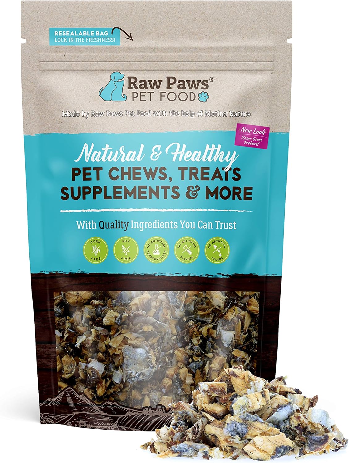 Raw Paws WildCaught Freeze Dried Fish Dog Treats & Fish