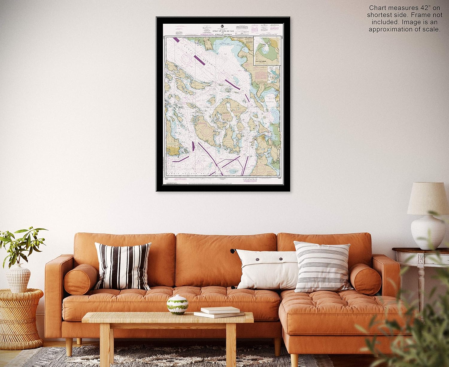Paradise Cay Publications, Inc. Large Format NOAA Chart 18421: Strait of Juan de Fuca to Strait of Georgia;Drayton Harbor